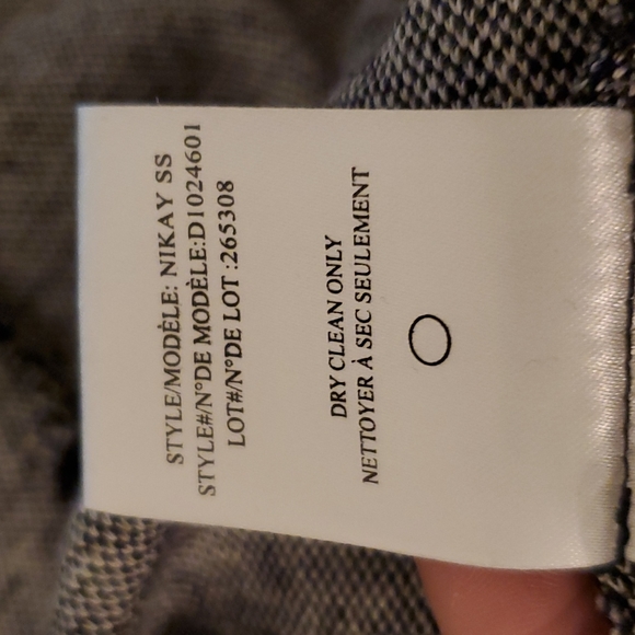 Theory Gray Glen Plaid Nikay Stretch Fit and Flare Dress - Picture 11 of 12